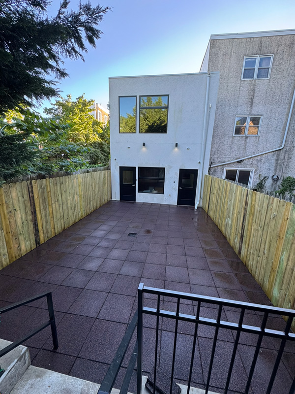 New fence enclosure for a Fishtown thinking school for 2-4 year olds.