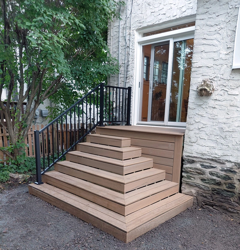 West Mt. Airy composite custom steps and landing.
