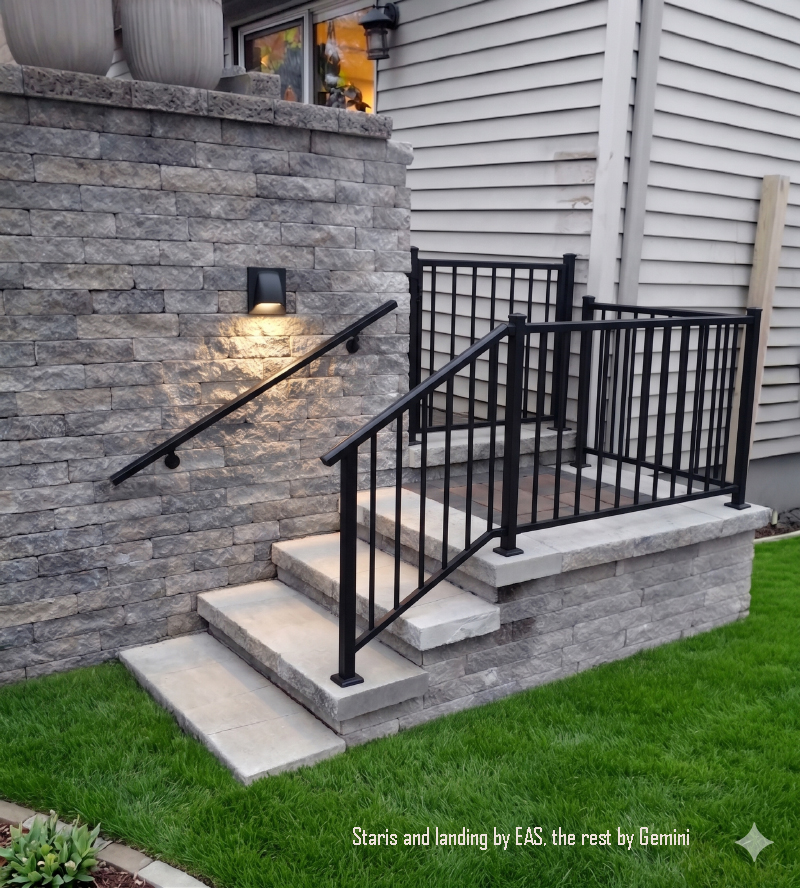 New stairs in Collingswood, NJ, and Gemini added the sod!