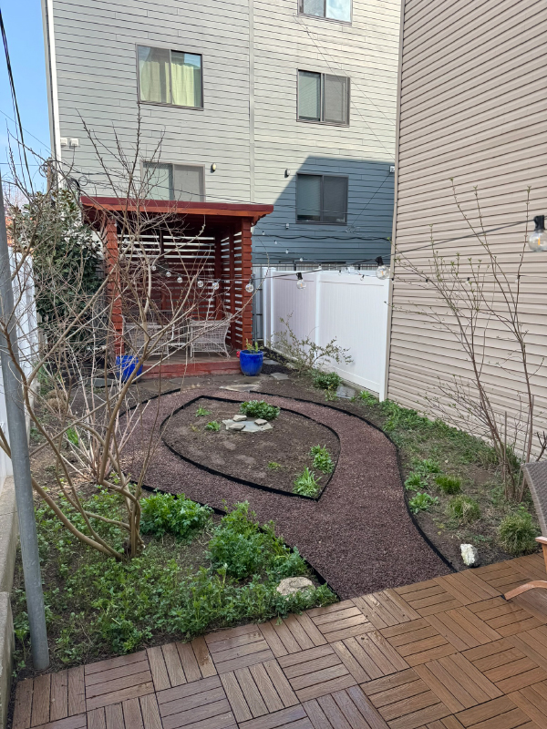 Fairmount backyard refurbish early April.