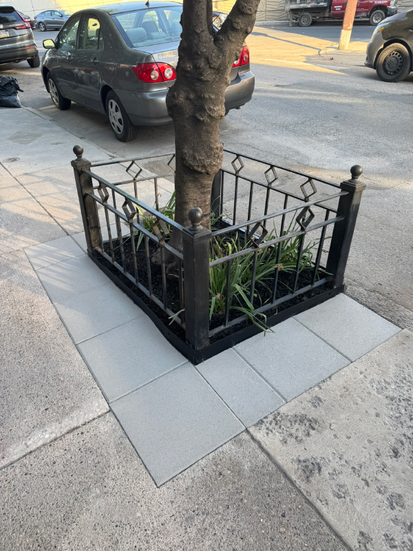 Trip hazard solved in Fishtown, with Lowe's stepper stones. Fire solution.